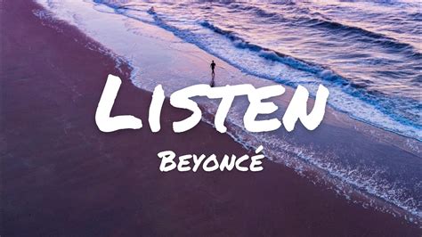 BEYONCÉ - Listen Chords and Lyrics, ukulele, keyboard banjo. Quick and simple to play. Change the key. Accurate time signature and tempo.